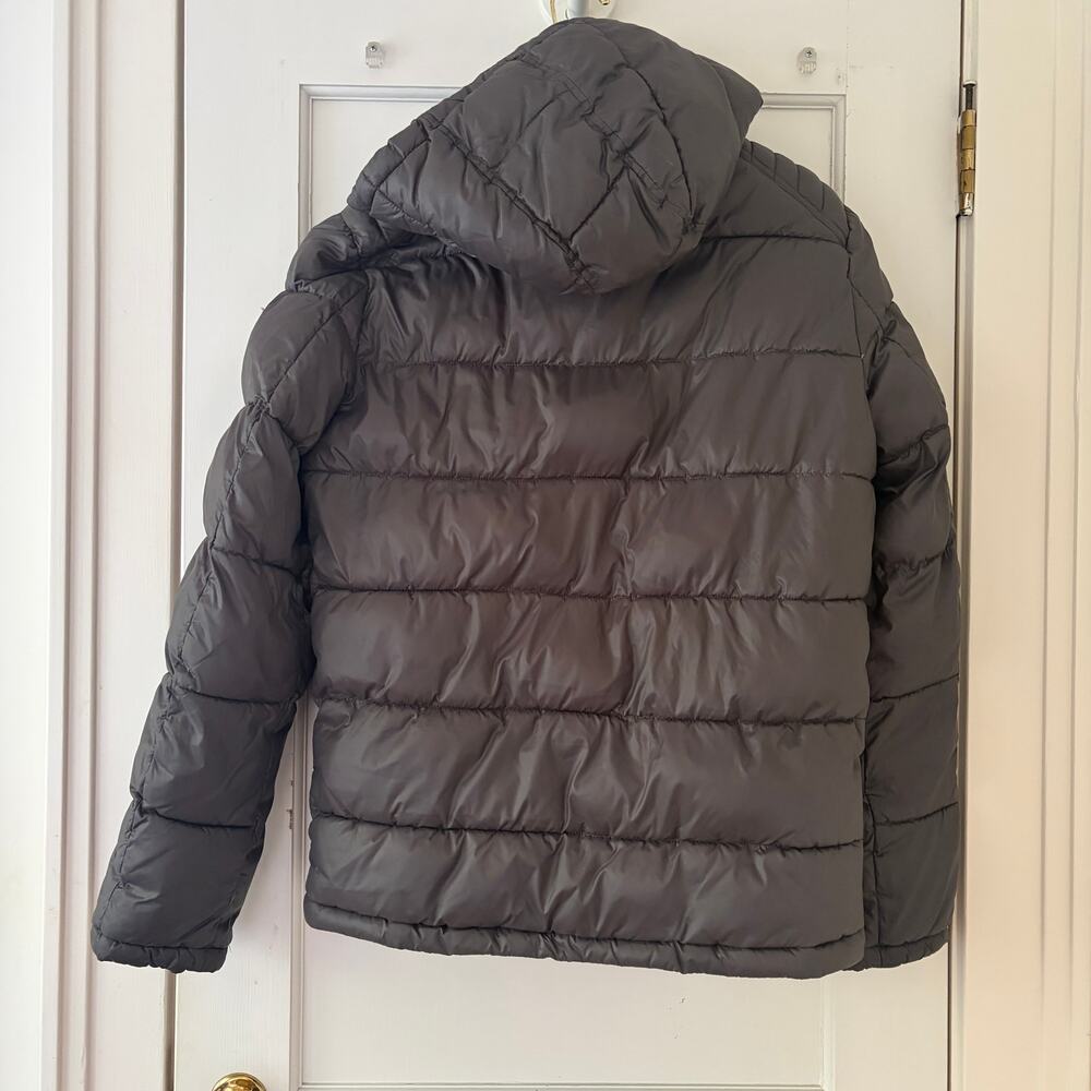 GUESS hooded puffer jacket Gray Size Small  Removable Hood - Picture 5 of 6